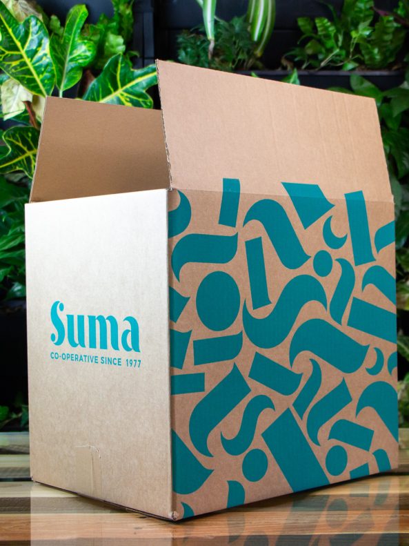 Cardboard Box with Green Design