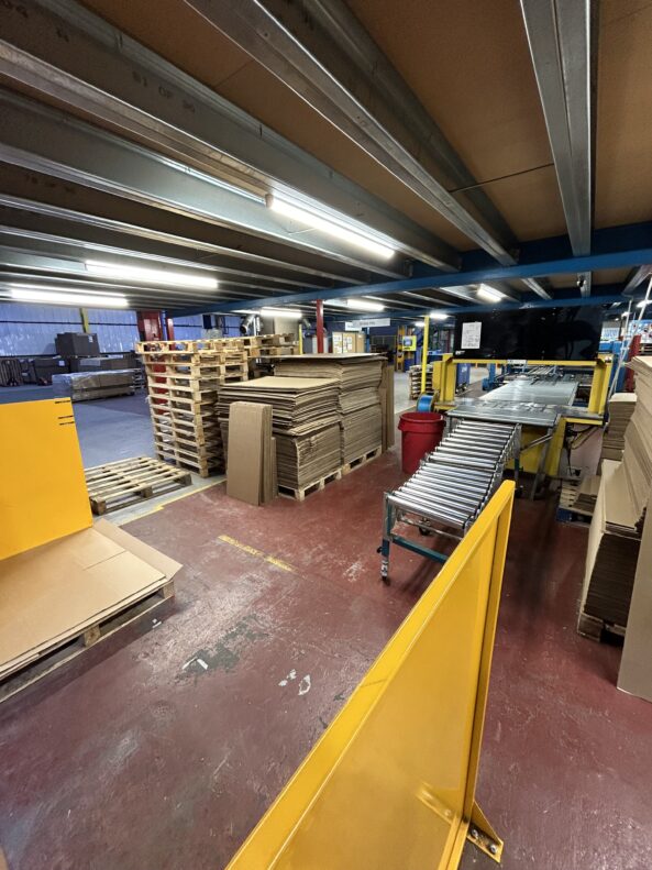 Cardboard box manufacturing facility